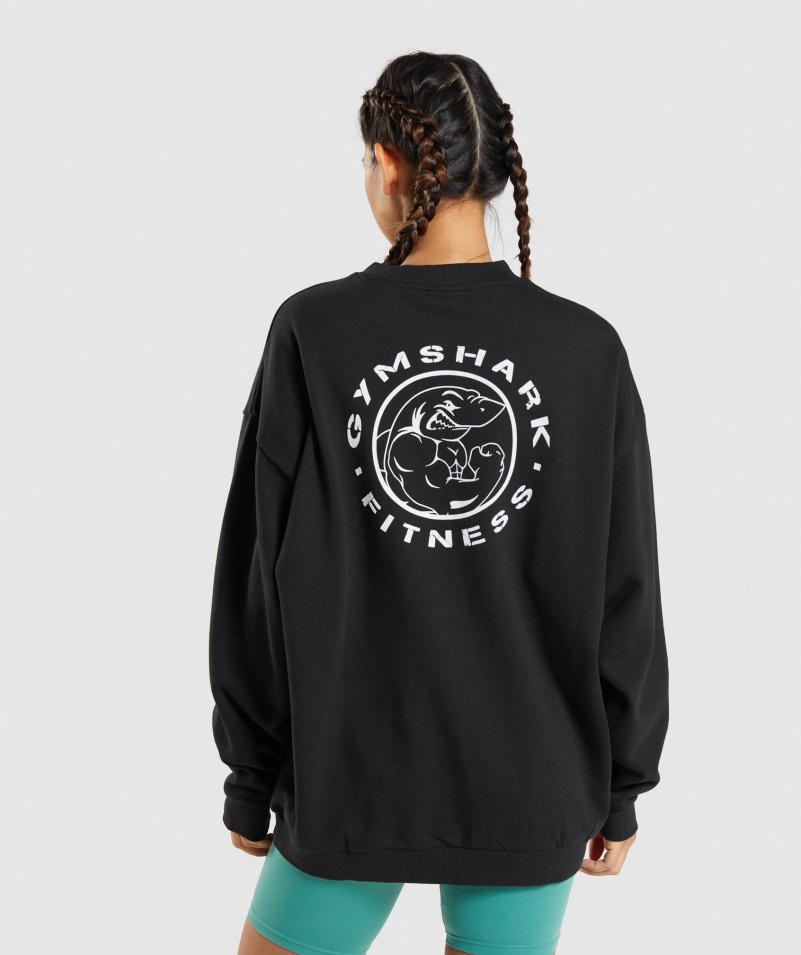 Gymshark Legacy Grafická Mikina čierna