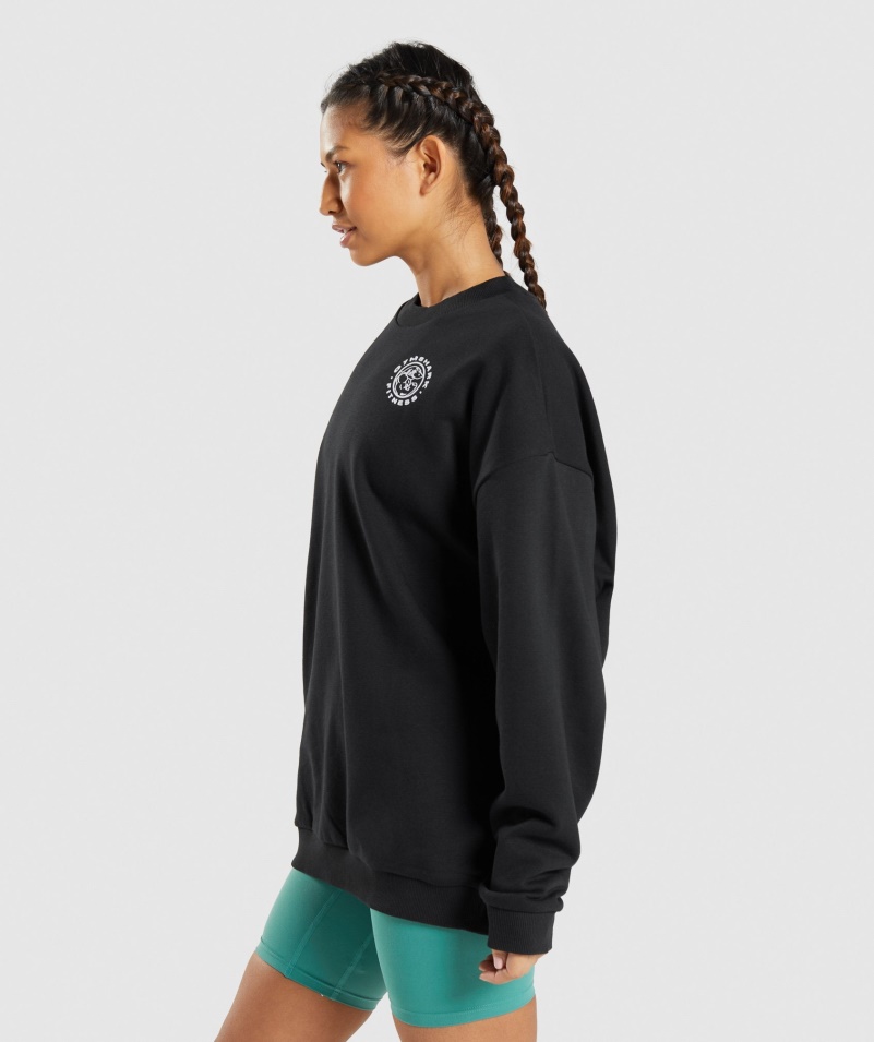 Gymshark Legacy Grafická Mikina čierna