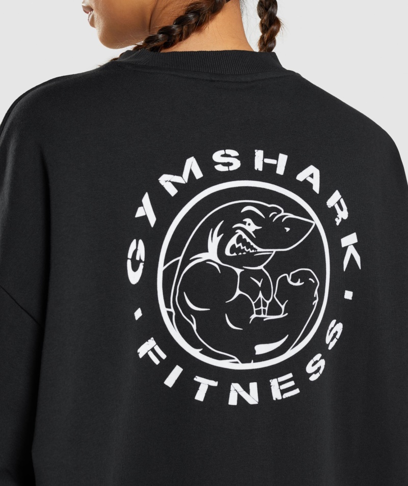 Gymshark Legacy Grafická Mikina čierna