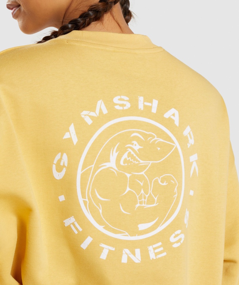 Gymshark Legacy Grafická Mikina žltá