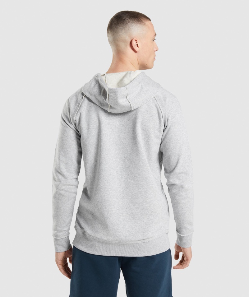 Gymshark Legacy Mikina S Kapucňou Svetlo šedá Jadrová Marl