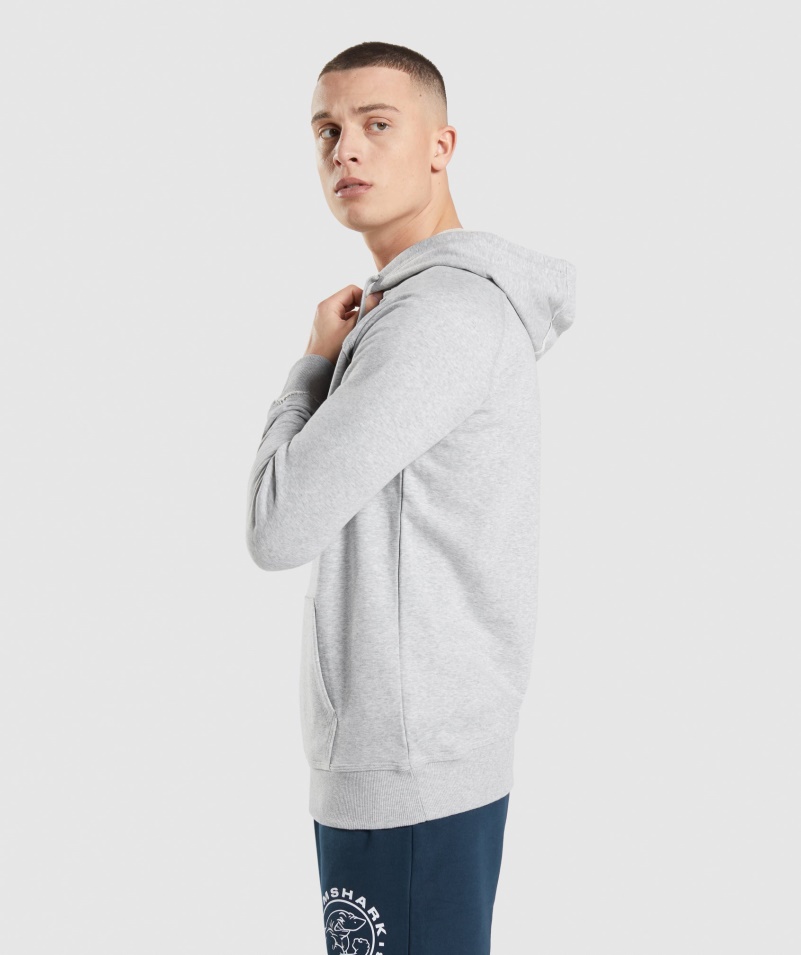 Gymshark Legacy Mikina S Kapucňou Svetlo šedá Jadrová Marl