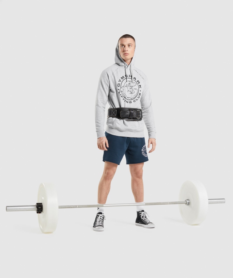 Gymshark Legacy Mikina S Kapucňou Svetlo šedá Jadrová Marl