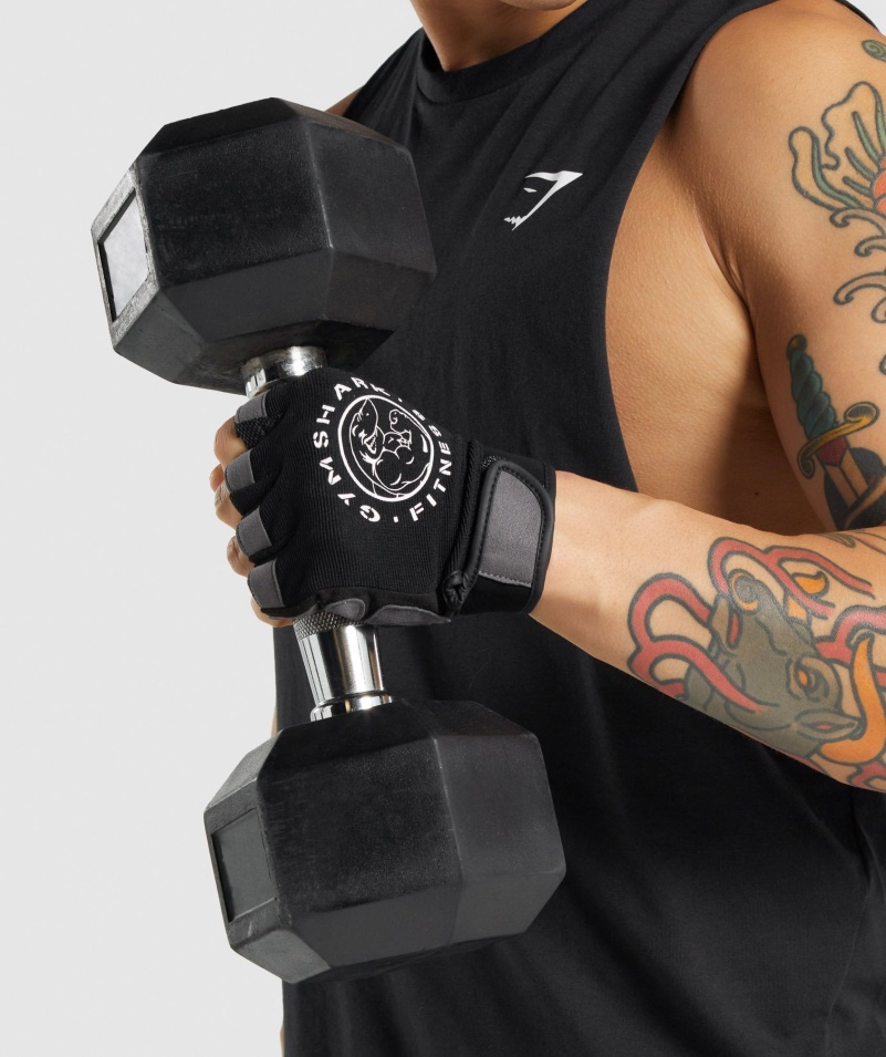 Gymshark Legacy Zdvíhacie Rukavice čierne