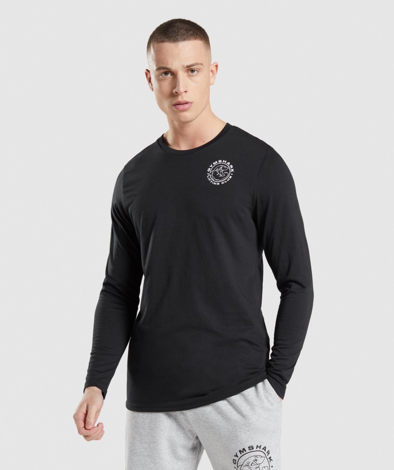 Gymshark Legacy Tričko S Dlhým Rukávom čierne
