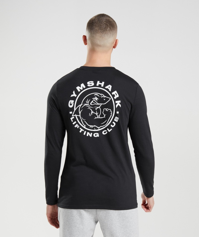 Gymshark Legacy Tričko S Dlhým Rukávom čierne