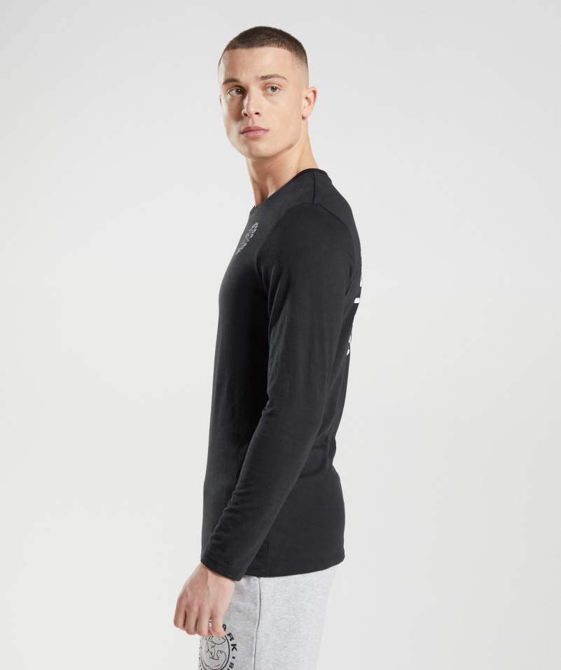 Gymshark Legacy Tričko S Dlhým Rukávom čierne