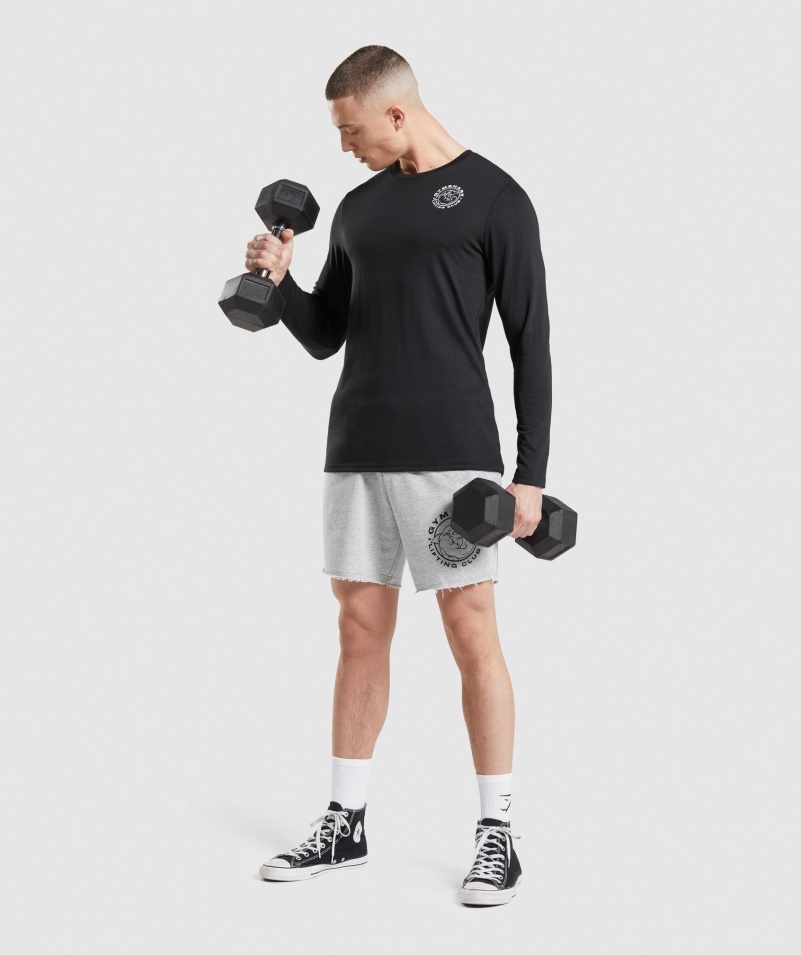 Gymshark Legacy Tričko S Dlhým Rukávom čierne