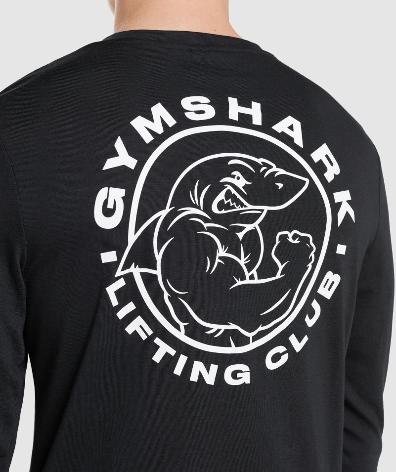 Gymshark Legacy Tričko S Dlhým Rukávom čierne