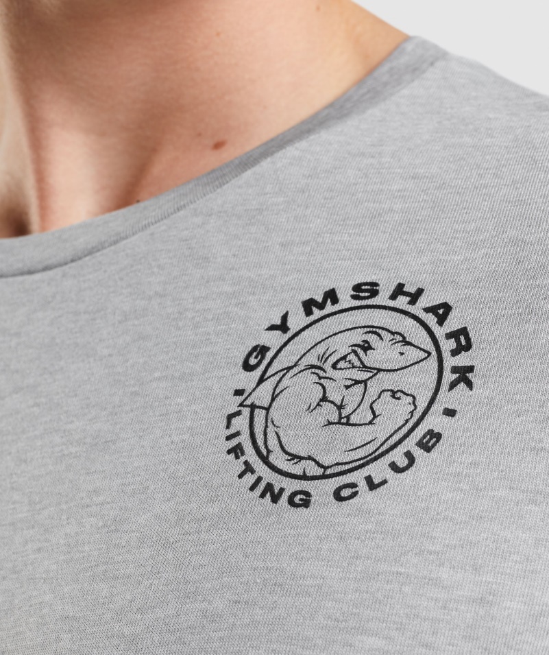 Gymshark Legacy Tričko S Dlhým Rukávom Svetlo šedé Jadro Marl