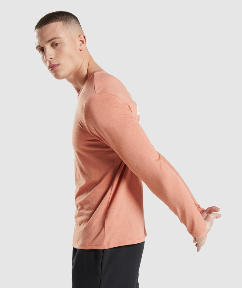 Gymshark Legacy Tričko S Dlhým Rukávom Nevada Ružové