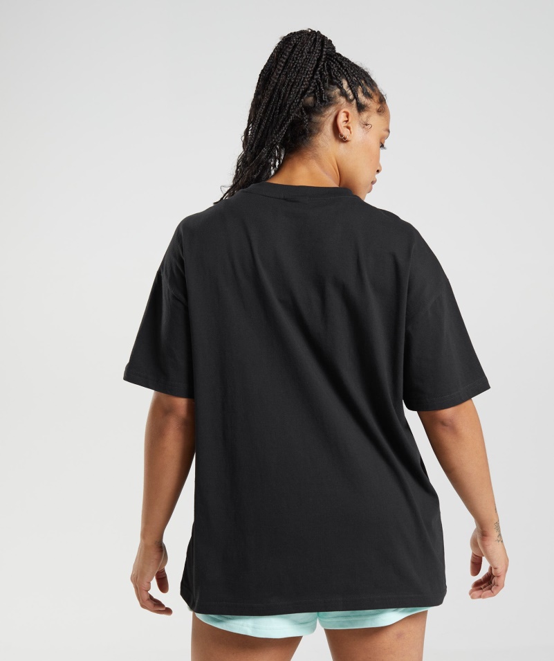 Gymshark Legacy Oversized Tričko čiernej Farby