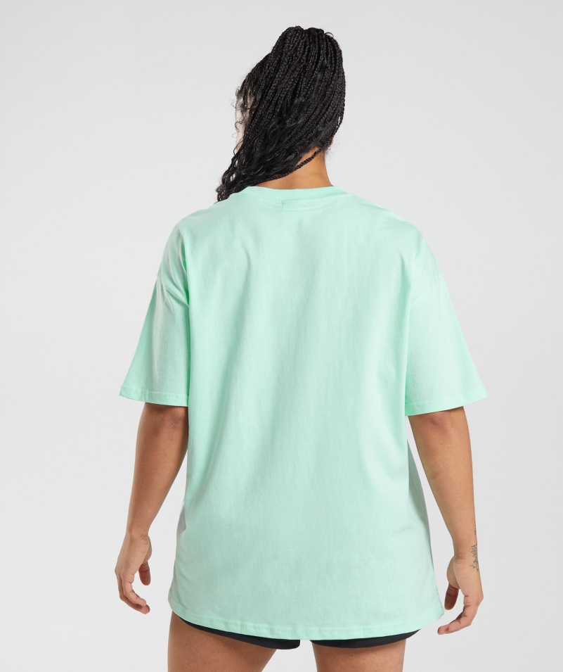 Gymshark Legacy Oversized Tričko Turbo Modré