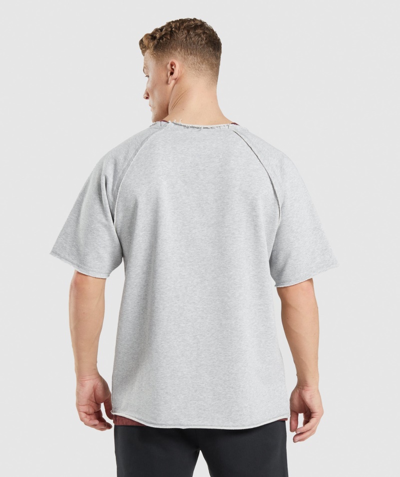 Gymshark Legacy Rag Top Svetlosivá Jadrová Marl