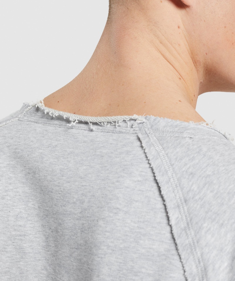 Gymshark Legacy Rag Top Svetlosivá Jadrová Marl