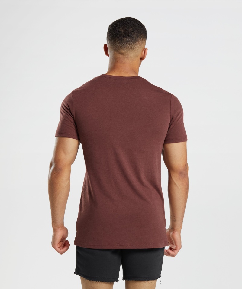 Gymshark Legacy Tričko čerešňovo Hnedé
