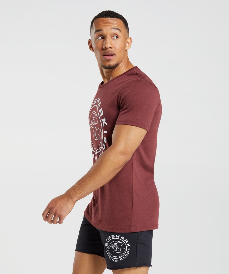 Gymshark Legacy Tričko čerešňovo Hnedé
