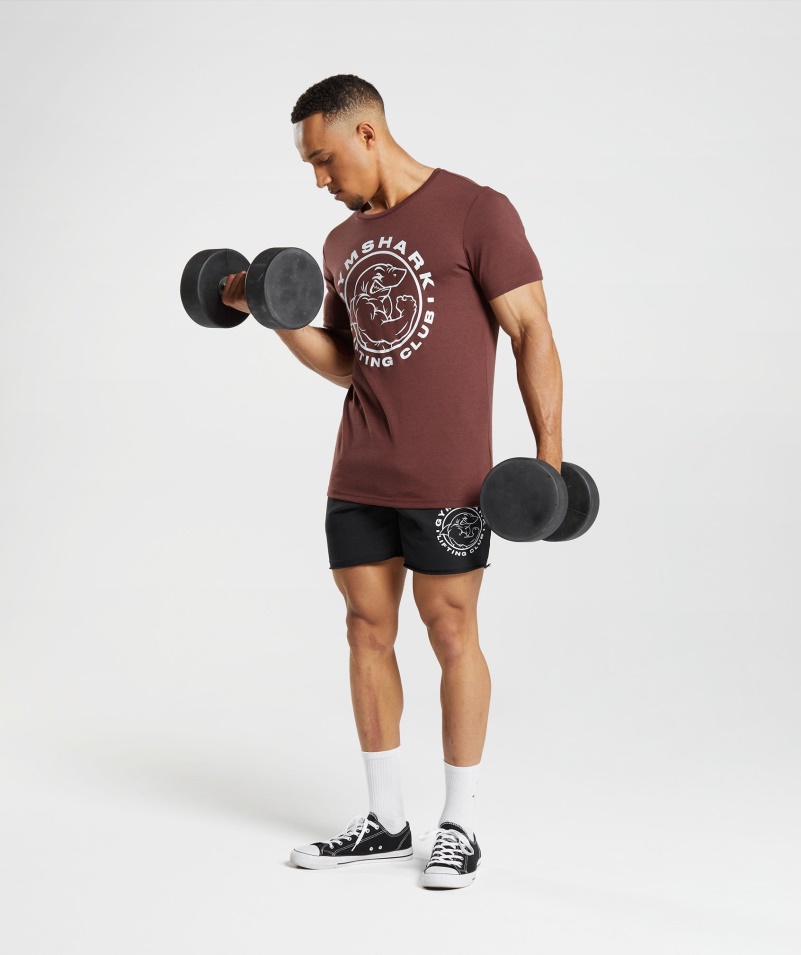 Gymshark Legacy Tričko čerešňovo Hnedé