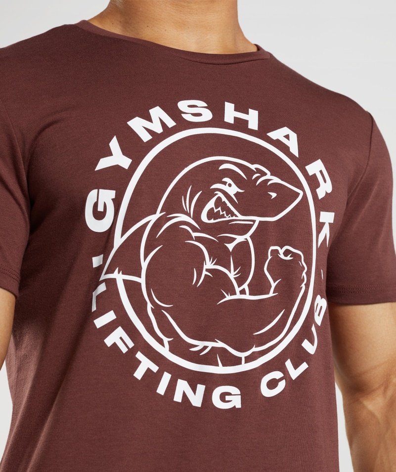 Gymshark Legacy Tričko čerešňovo Hnedé