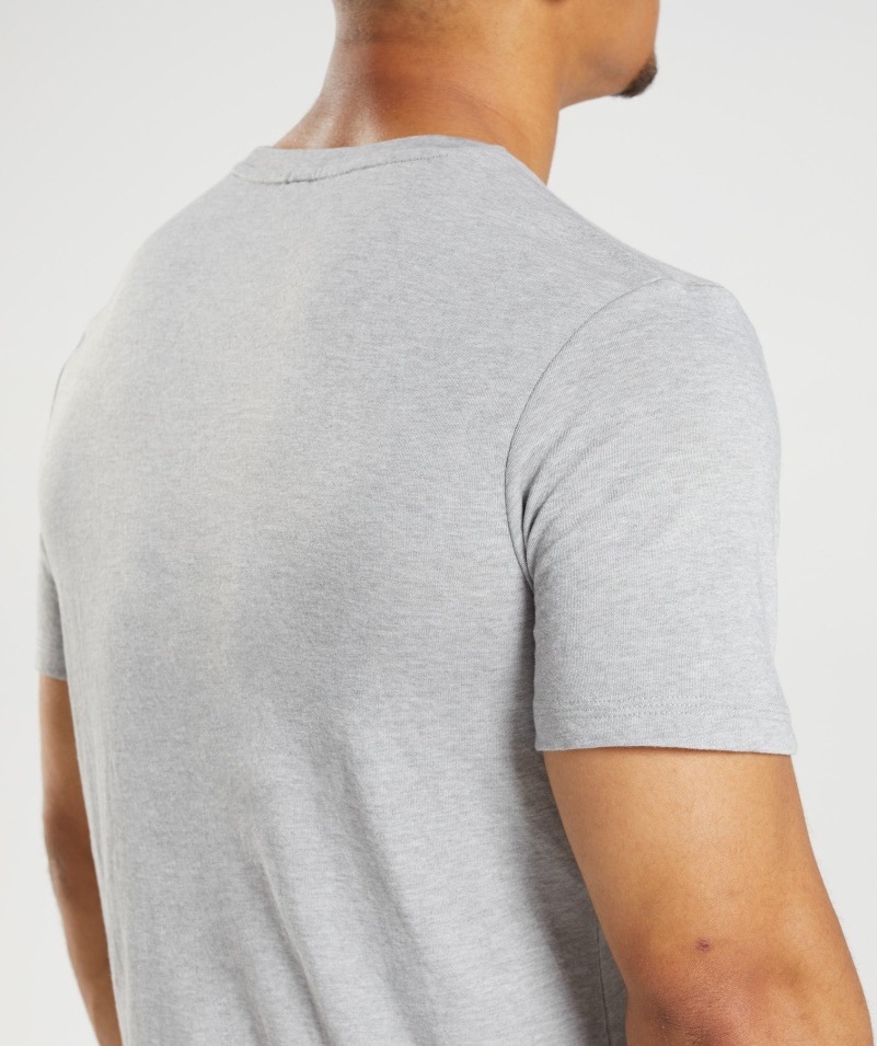 Gymshark Legacy Tričko Svetlosivé Jadro Marl