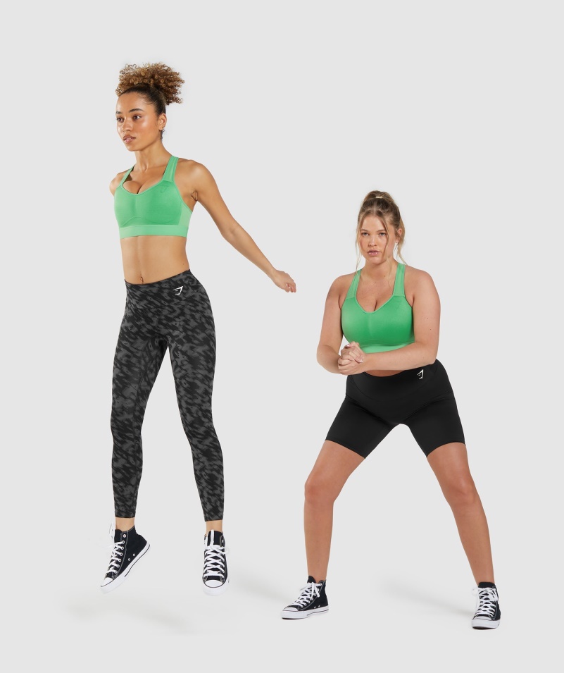 Gymshark ľahká športová Podprsenka S Vysokou Oporou Jablkovo Zelená