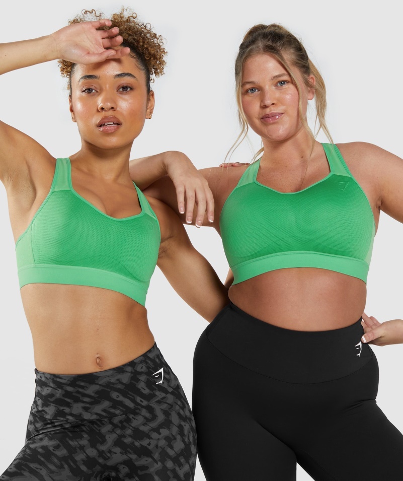 Gymshark ľahká športová Podprsenka S Vysokou Oporou Jablkovo Zelená