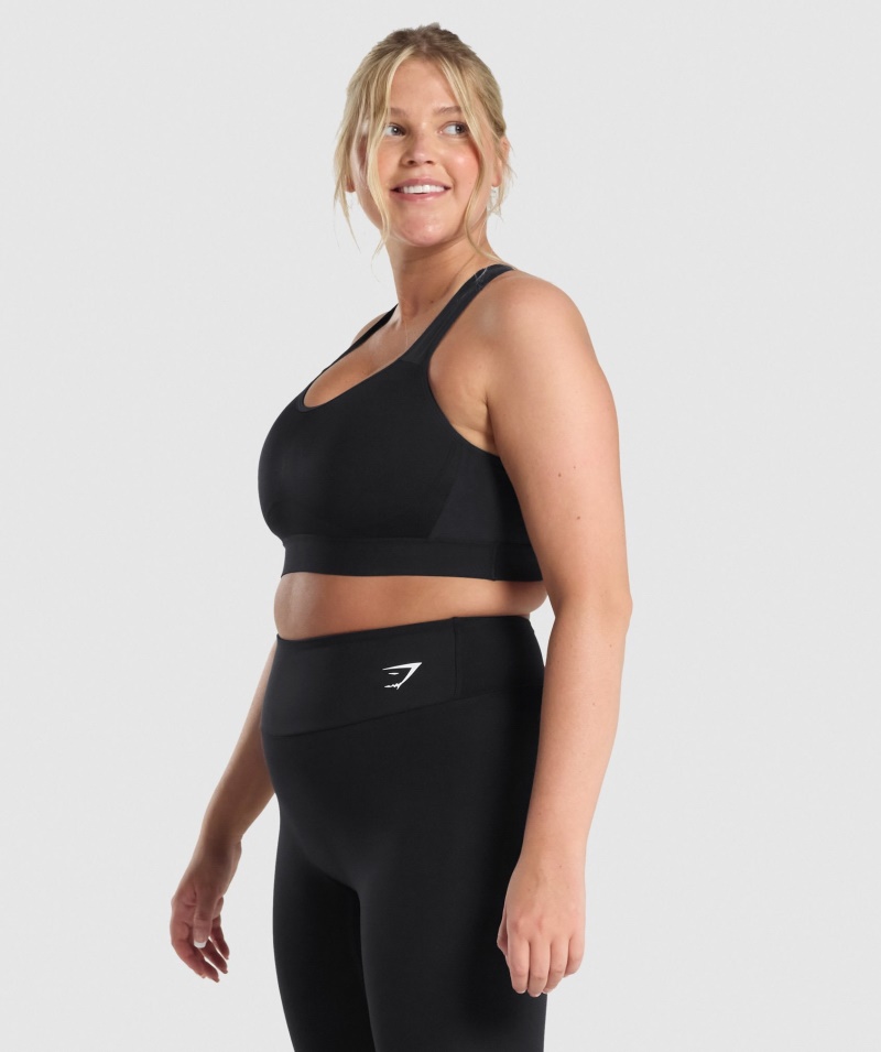 Gymshark ľahká športová Podprsenka S Vysokou Podporou čiernej Farby