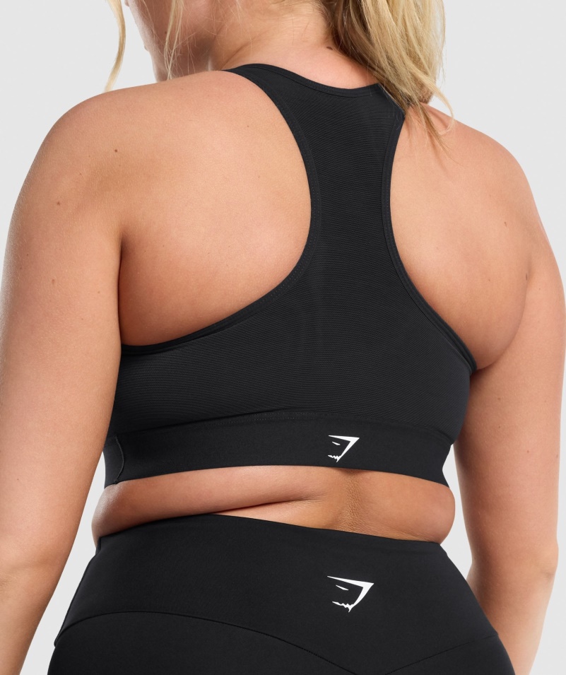 Gymshark ľahká športová Podprsenka S Vysokou Podporou čiernej Farby
