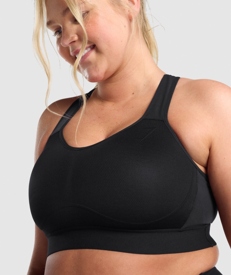 Gymshark ľahká športová Podprsenka S Vysokou Podporou čiernej Farby