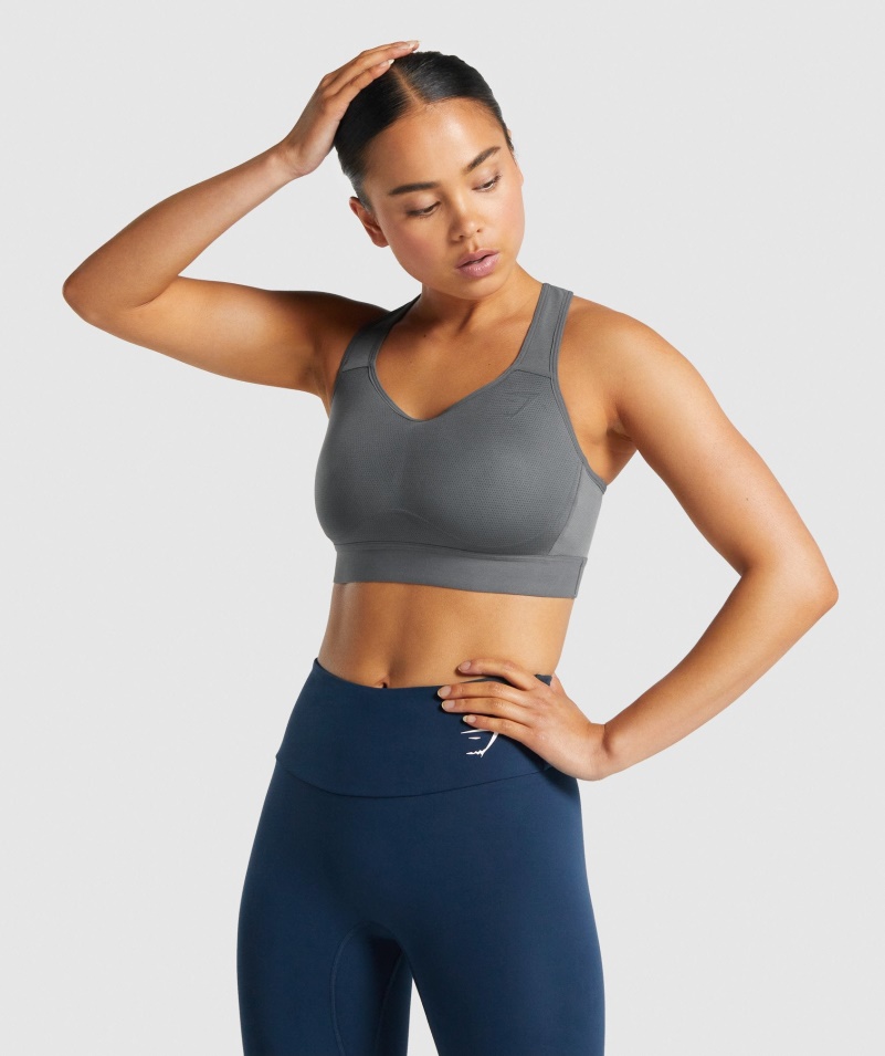 Gymshark ľahká športová Podprsenka S Vysokou Podporou Uhlia