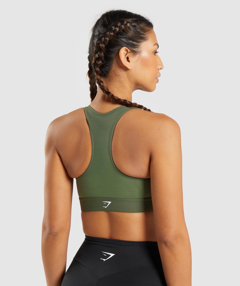 Gymshark Odľahčená športová Podprsenka S Vysokou Podporou Oliv