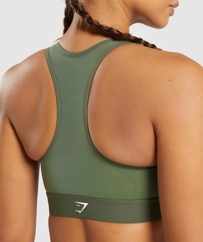 Gymshark Odľahčená športová Podprsenka S Vysokou Podporou Oliv