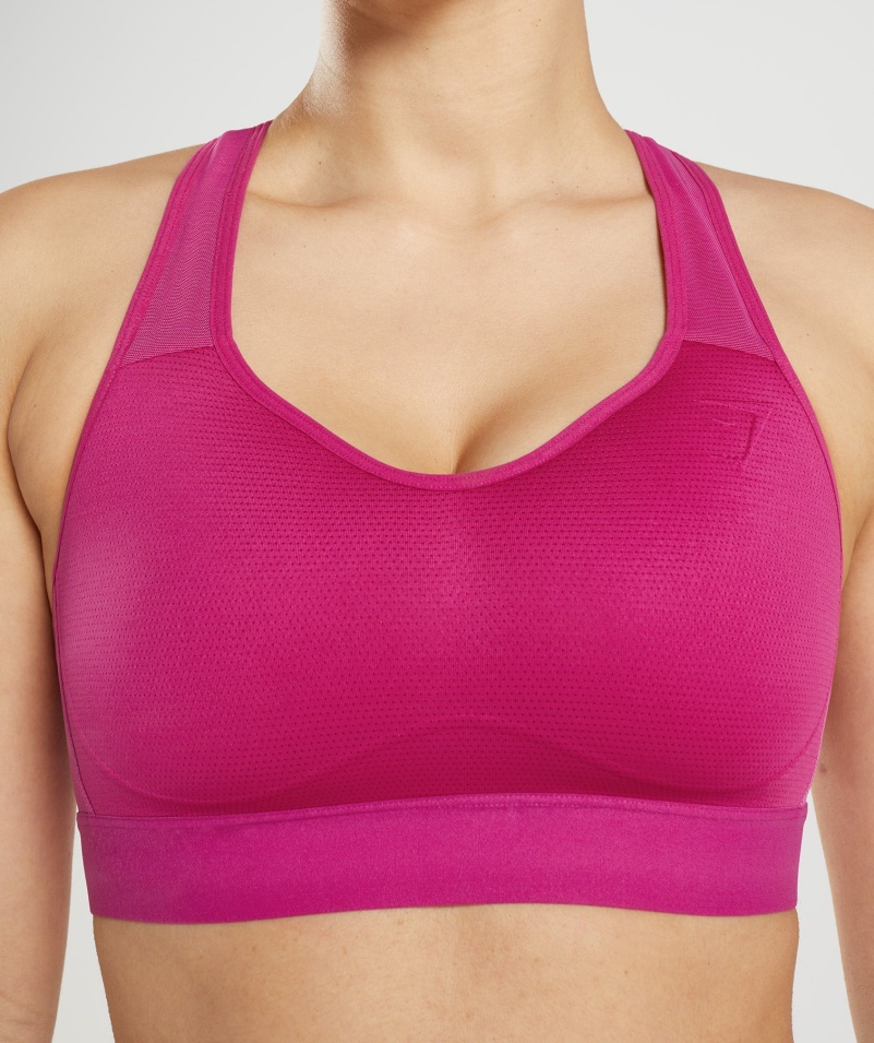 Gymshark ľahká športová Podprsenka S Vysokou Oporou Drakovo Ružová