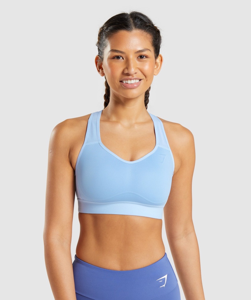 Gymshark ľahká športová Podprsenka S Vysokou Oporou Moonstone Blue