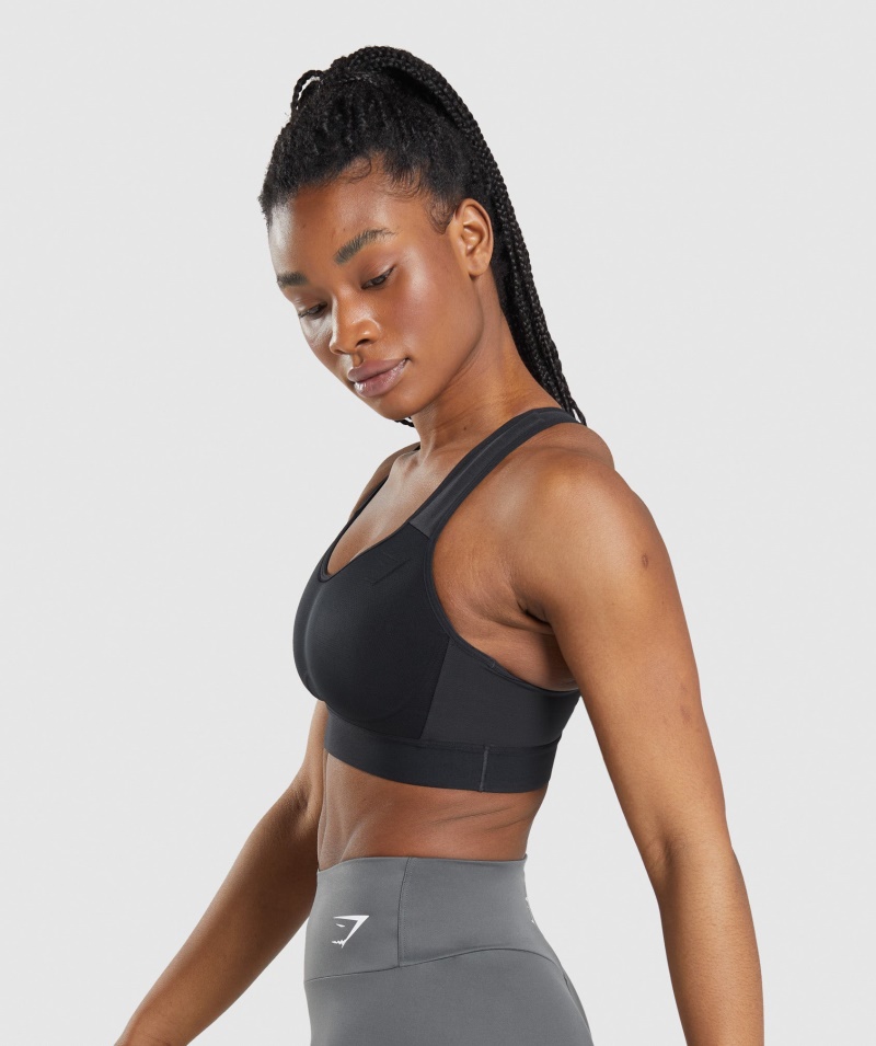 Gymshark ľahká športová Podprsenka S Vysokou Podporou Dámska čierna