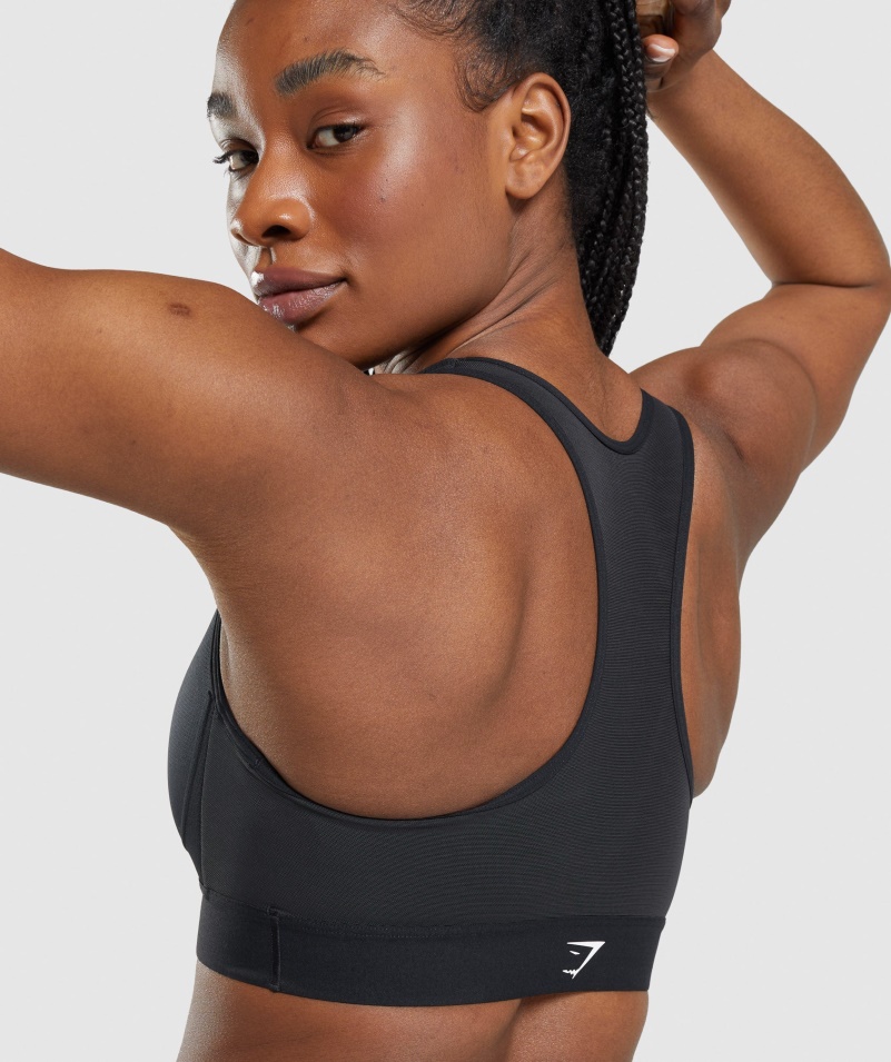 Gymshark ľahká športová Podprsenka S Vysokou Podporou Dámska čierna