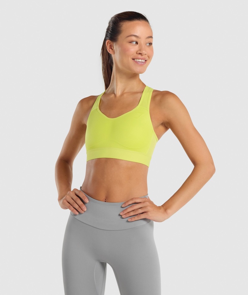 Gymshark ľahká športová Podprsenka S Vysokou Oporou žltá