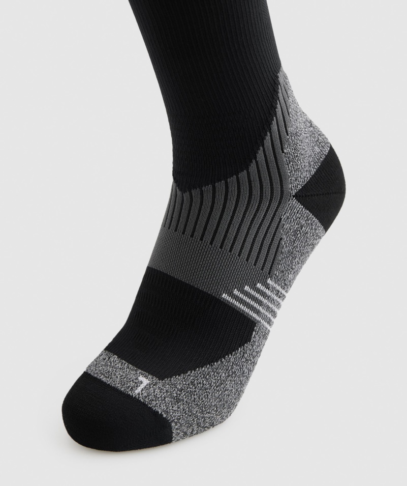 Gymshark Dlhé Výkonné Ponožky čierne