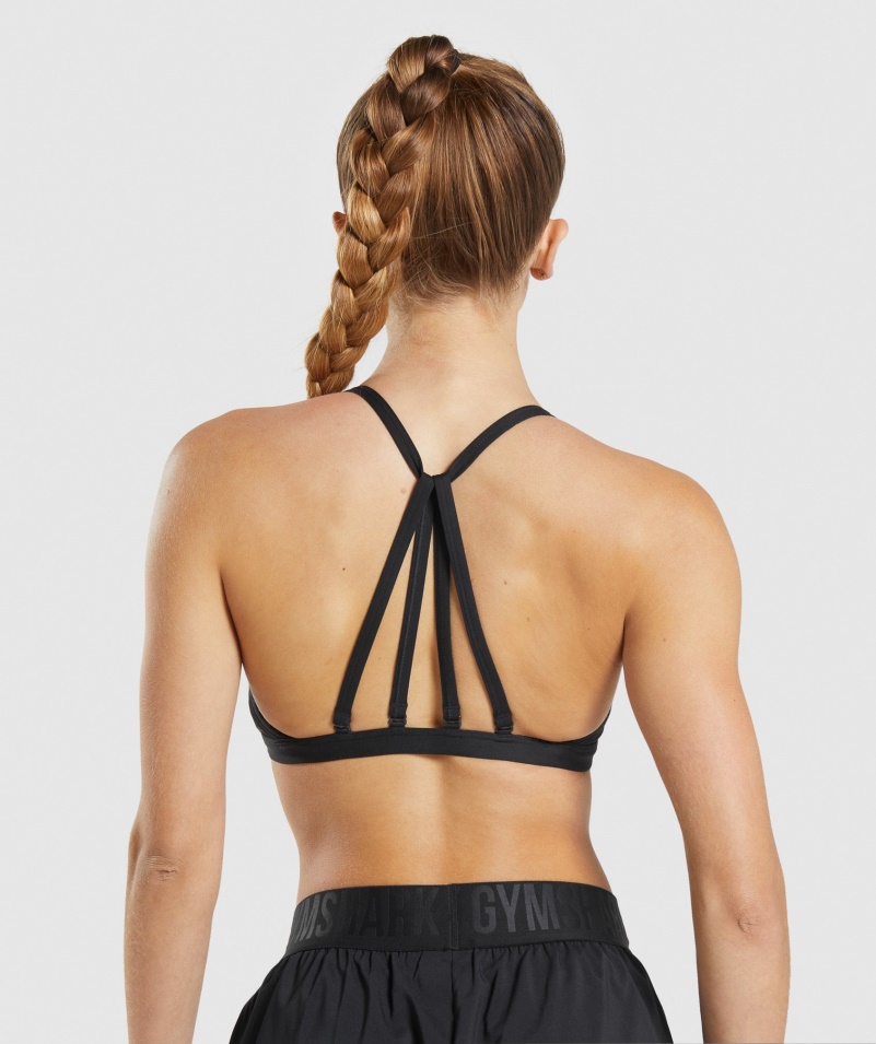 Gymshark Minimálna športová Podprsenka čierna