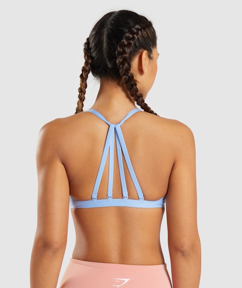Gymshark Minimálna športová Podprsenka Moonstone Blue