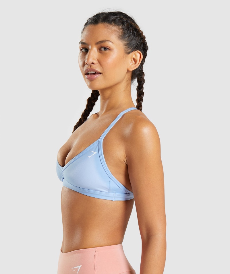 Gymshark Minimálna športová Podprsenka Moonstone Blue