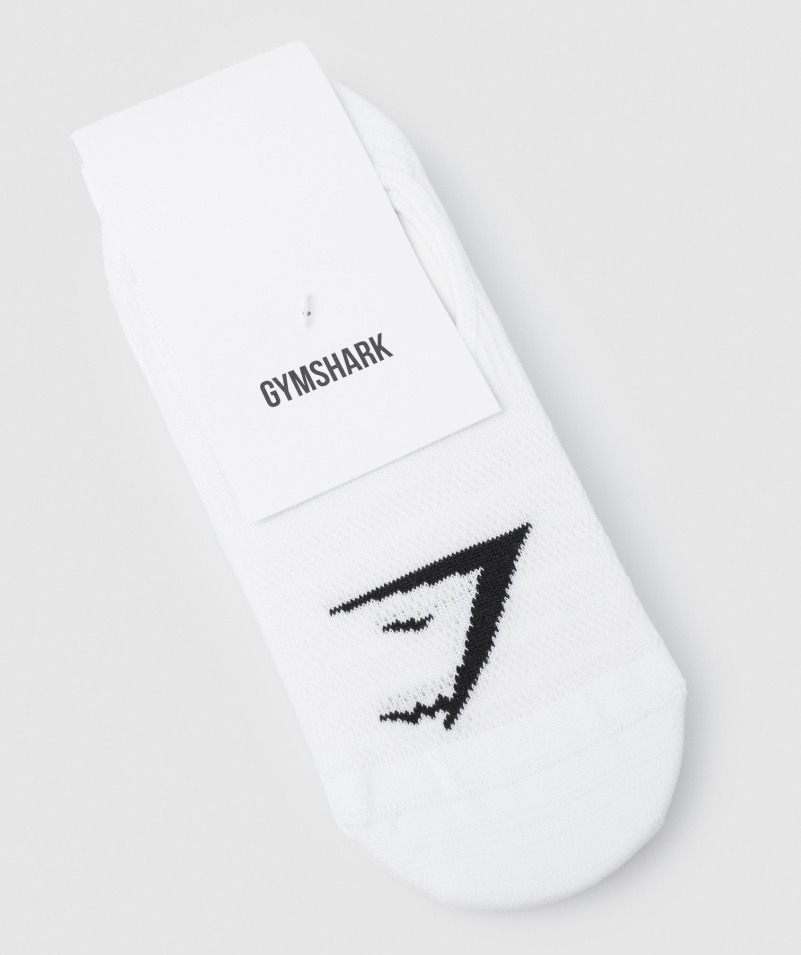 Gymshark No Show Ponožky 3pk Biele