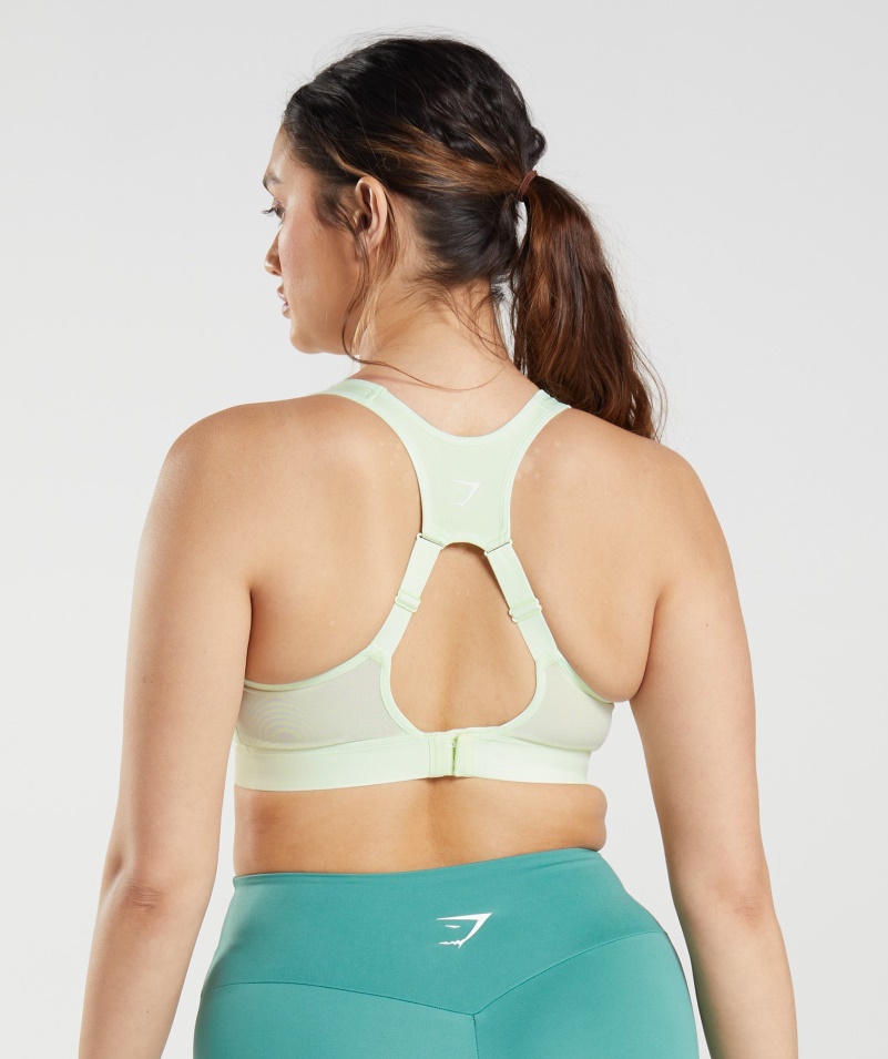 Gymshark Open Back športová Podprsenka Uhorka Zelená