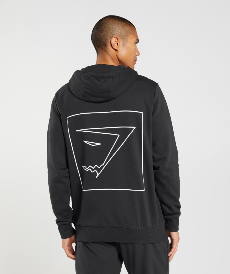 Mikina S Kapucňou Gymshark Obrys čierna