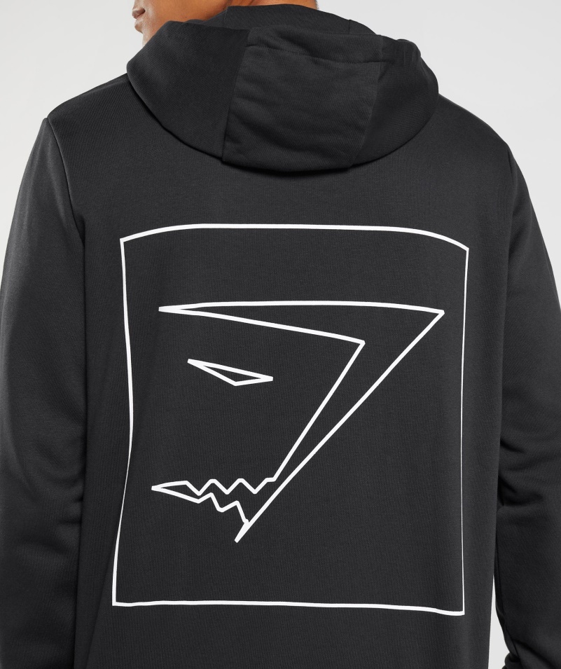 Mikina S Kapucňou Gymshark Obrys čierna