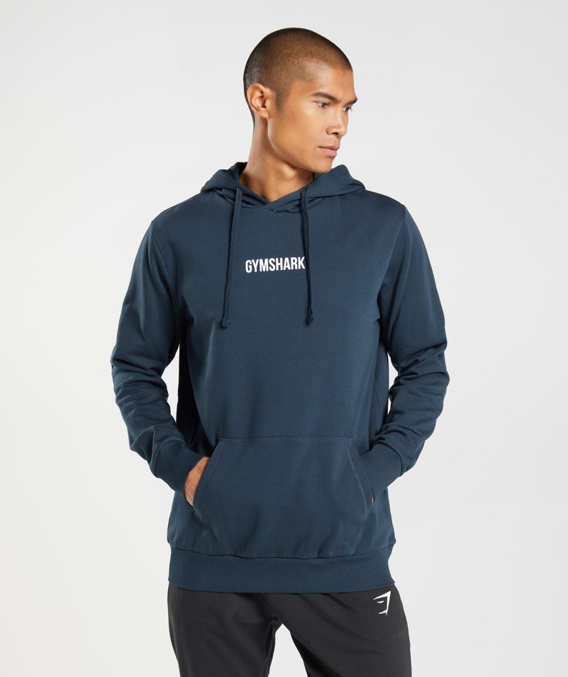 Gymshark Obrys Mikina S Kapucňou Námornícka