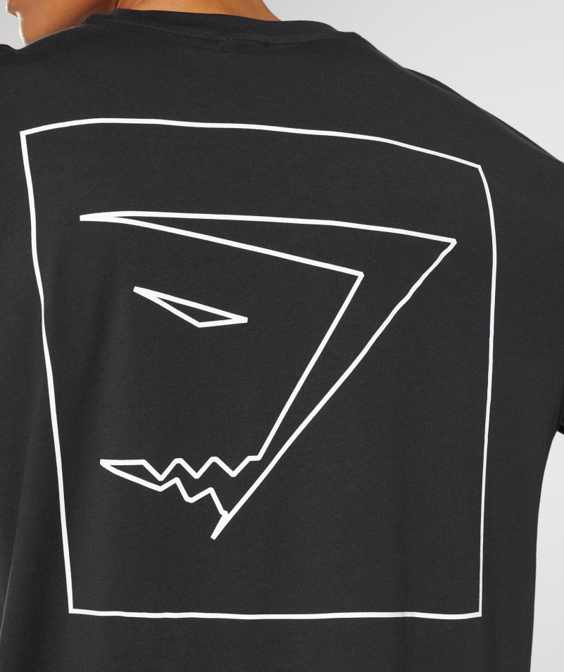 Gymshark Obrys Oversized Tričko čierne