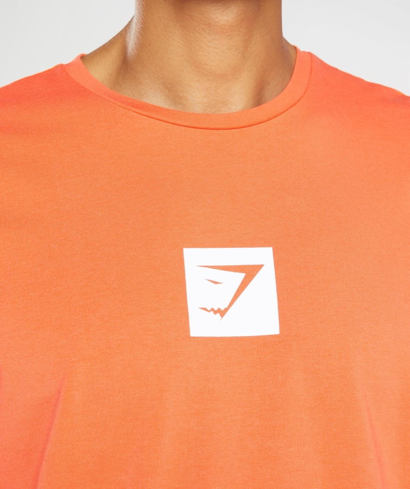 Gymshark Obrys Tričko Pikantné Oranžové
