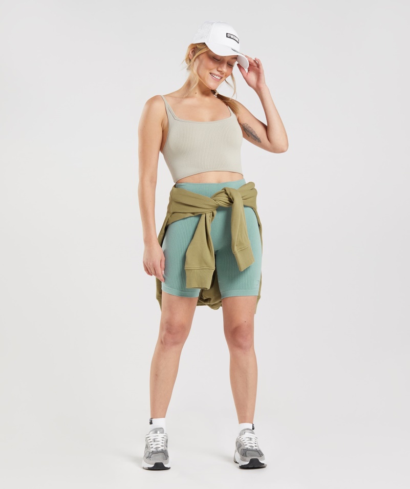 Gymshark Pauza Bezšvové Bralette Kamienková Sivá