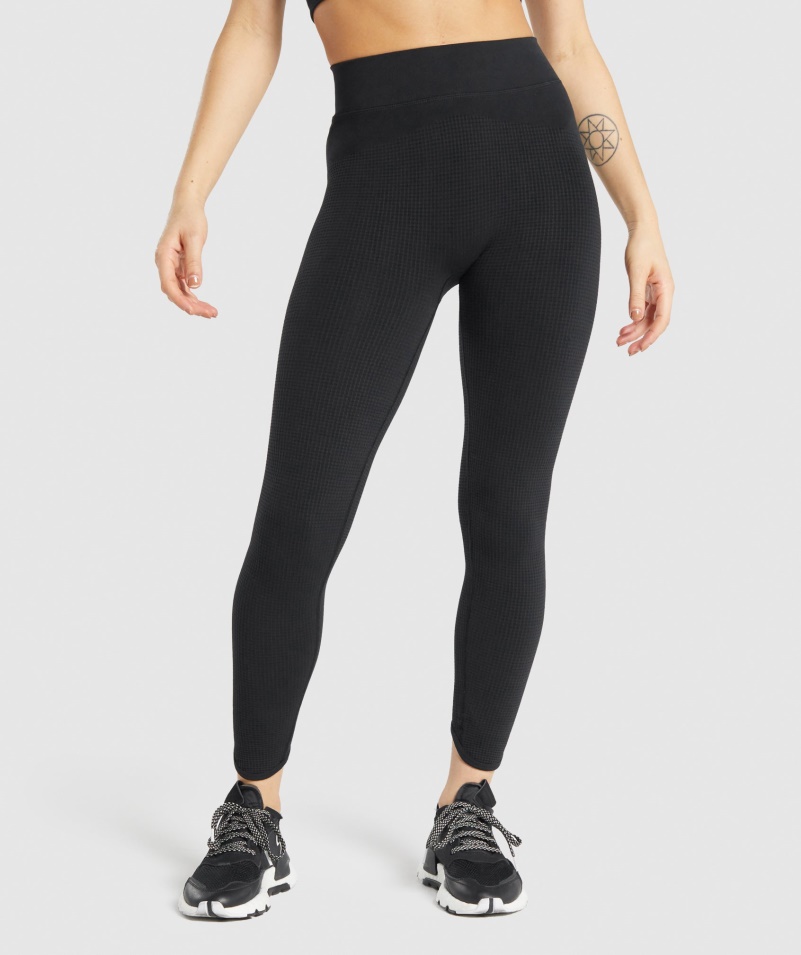 Gymshark Pause Bezšvové Legíny čierne